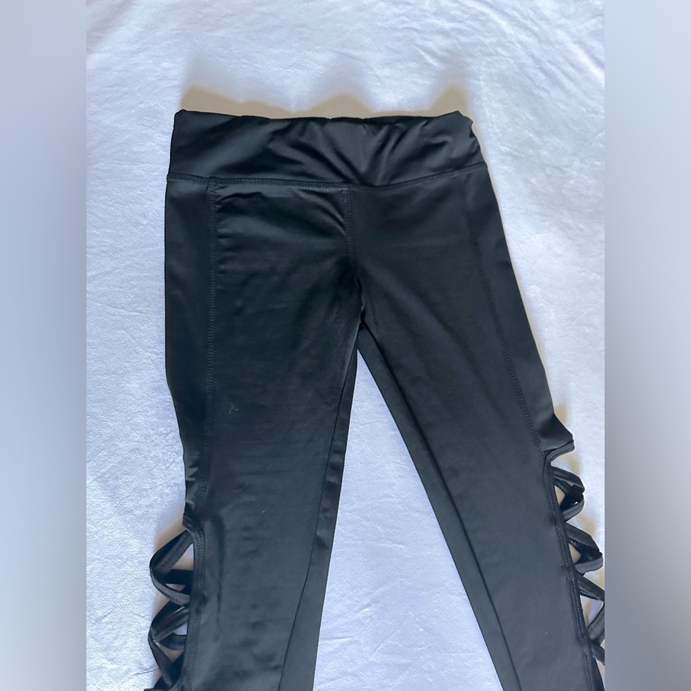 JGX Women Black Activewear Leggings Pants Size Medium - Picture 6 of 13